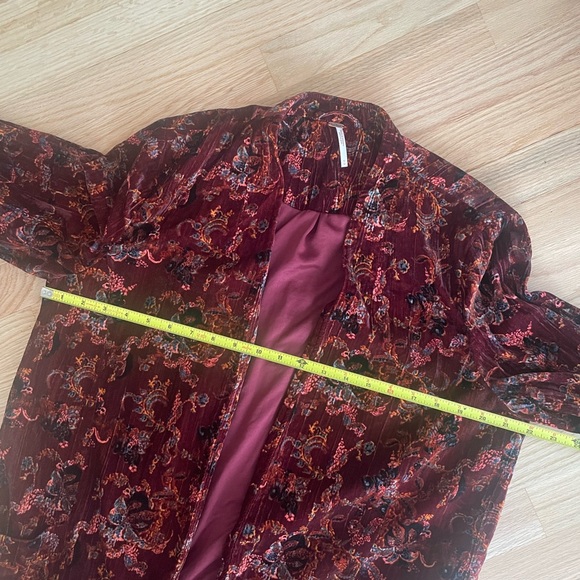 Free People Burgundy Velvet Jacket - Picture 9 of 10